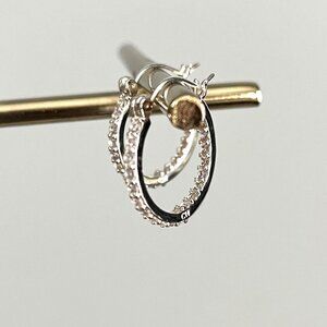 NWT Crystal Haze Mini Serena Hoops Limited Edition (Silver)